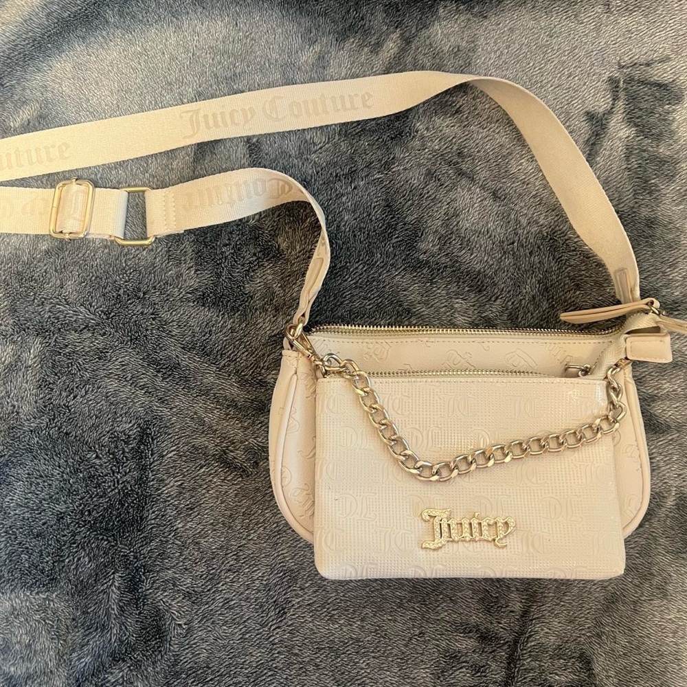 Juicy Couture Beige Crossbody Bag with Chain